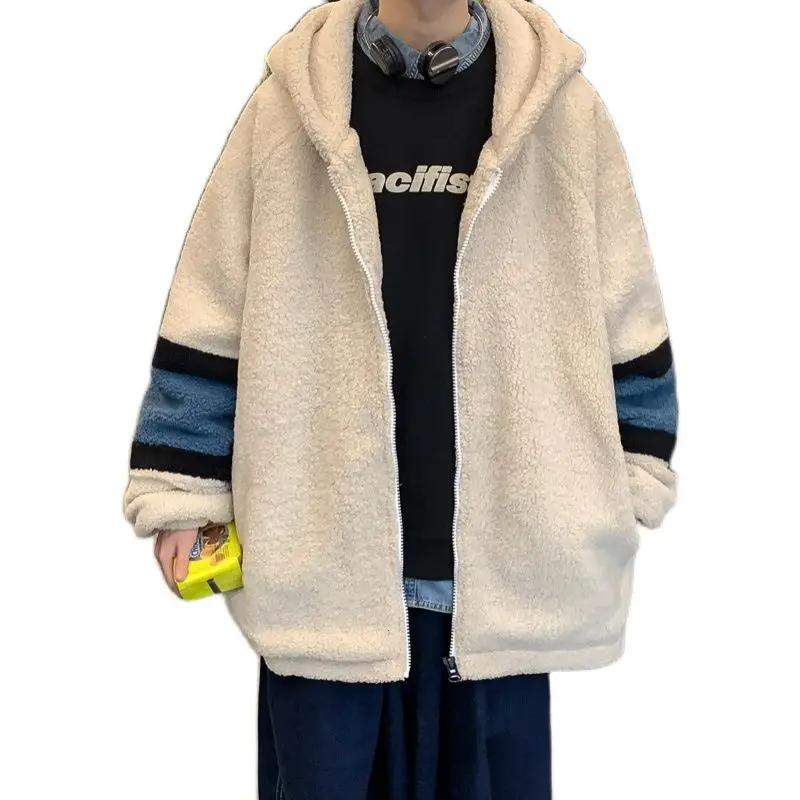 Winter Thick Lamb Fur Jacket Men's Warm Fashion Casual Hooded Coat Men Wild Loose Korean Short Coat Mens Clothes M-2XL
Winter Thick Lamb Fur Jacket Men's Warm Fashion Casual Hooded Coat Men Wild Loose Korean Short Coat Mens Clothes M-2XL