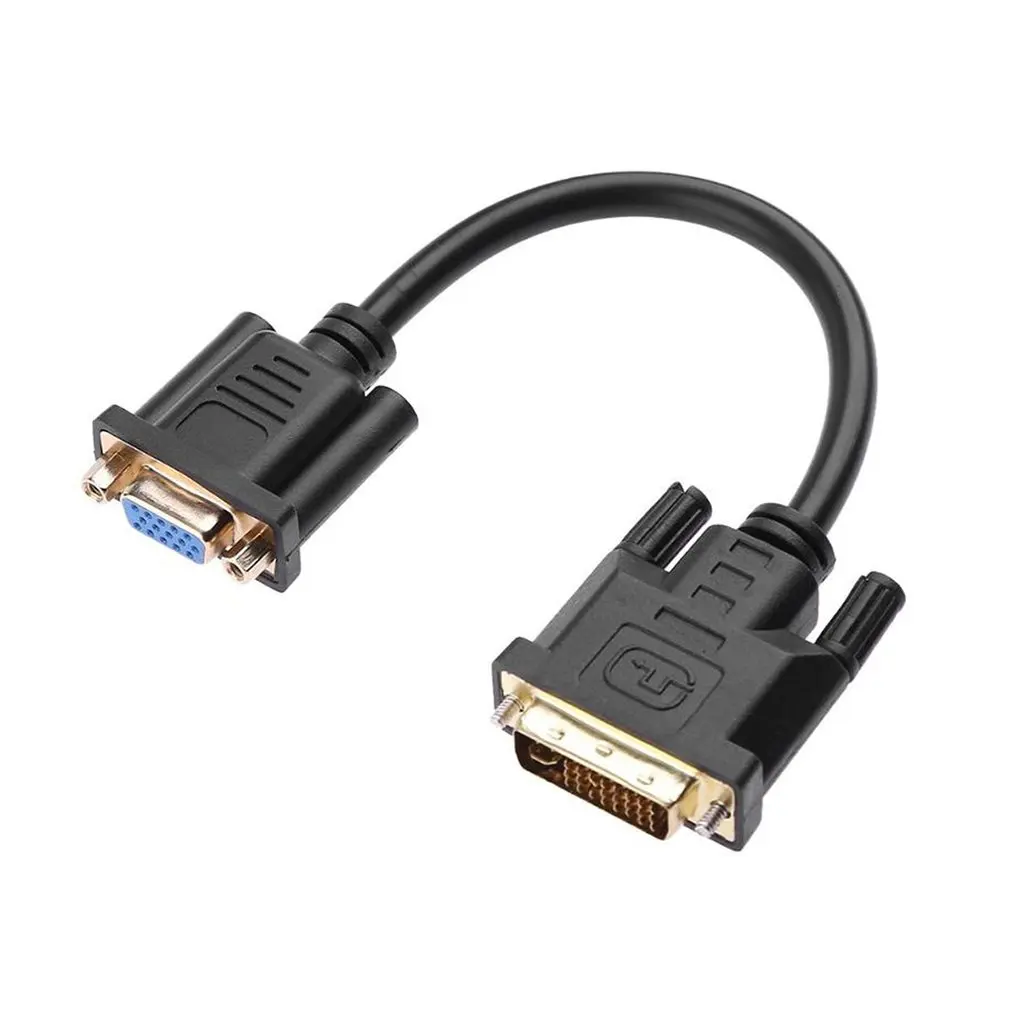 DVI-D DVI to VGA Video Cable Converter Adapter Active 1080P Adaptor for Projector Pc SS 24+5 15pin Male to Female Bundle 1 RCA
DVI-D DVI to VGA Video Cable Converter Adapter Active 1080P Adaptor for Projector Pc SS 24+5 15pin Male to Female Bundle 1 RCA
