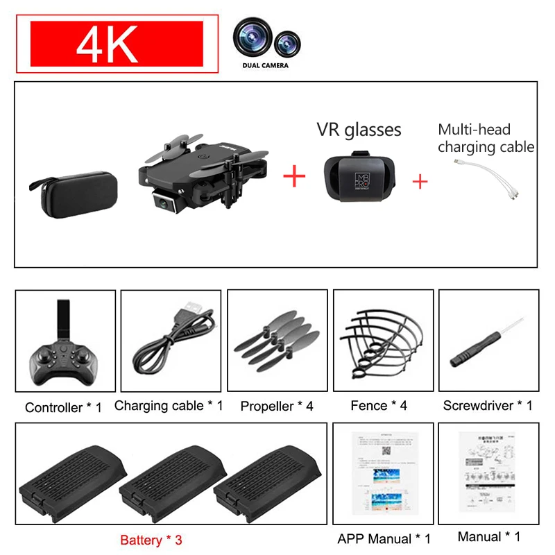 Mini RC Drone 4K HD camera WiFi Fpv air pressure altitude maintenance 15 minutes battery life foldable Quadcopter toy DR06
Mini RC Drone 4K HD camera WiFi Fpv air pressure altitude maintenance 15 minutes battery life foldable Quadcopter toy DR06