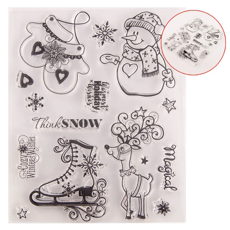 Christmas Santa Forest Tree Clear Stamp Snowflake Deer Transparent Silicone Stamp Seal for DIY Scrapbooking Paper Card
Christmas Santa Forest Tree Clear Stamp Snowflake Deer Transparent Silicone Stamp Seal for DIY Scrapbooking Paper Card