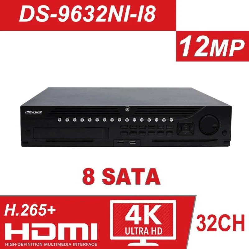 Hikvision профессиональная 32-канальная система видеонаблюдения DS-9632NI-I8 Встроенный 4K