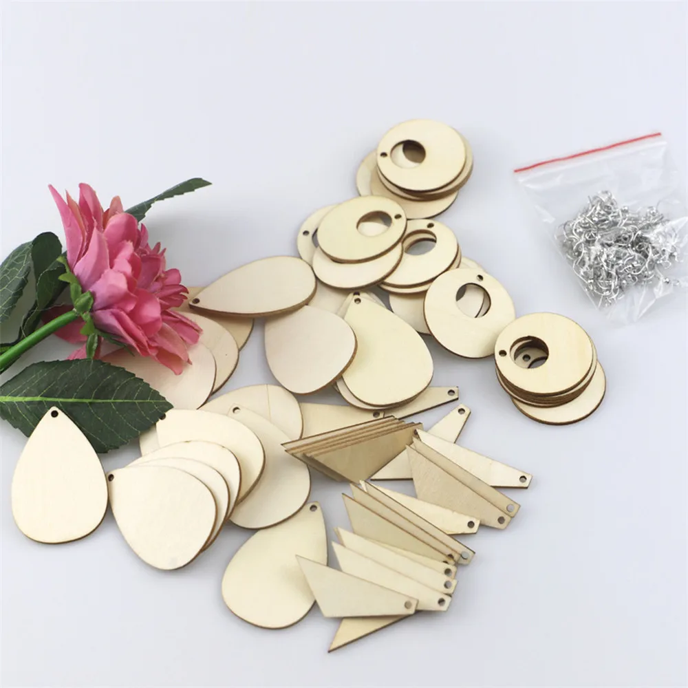60pcs/set Wood Earring Pendant Set Decoration DIY Gift Smooth Unfinished With Hooks Rings Crafts For Jewelry Making Wholesale
60pcs/set Wood Earring Pendant Set Decoration DIY Gift Smooth Unfinished With Hooks Rings Crafts For Jewelry Making Wholesale