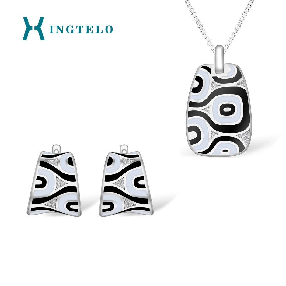 XINGTELO Woman's Pendant Chain and Earrings Sterling Silver 925 Jewelry Set Geometric Jewelry Cubic Zirconia Silver Accessories
XINGTELO Woman's Pendant Chain and Earrings Sterling Silver 925 Jewelry Set Geometric Jewelry Cubic Zirconia Silver Accessories