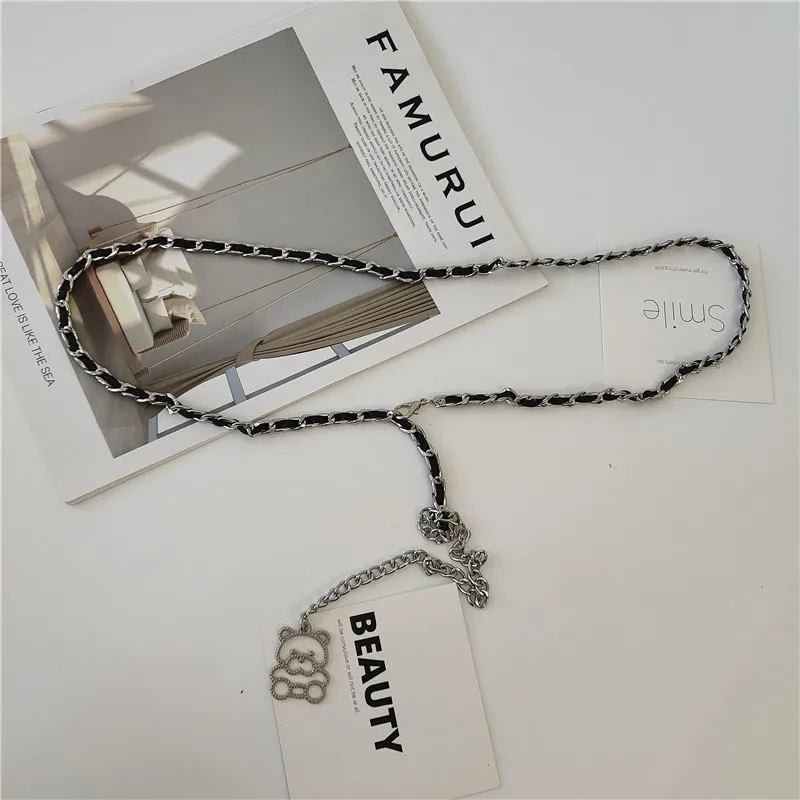 Chain Belt WOMEN'S Slim Straps Simple Versatile Dress Metal Pendant Bear Iron Hoop Fashion Leather Belt Waistband
Chain Belt WOMEN'S Slim Straps Simple Versatile Dress Metal Pendant Bear Iron Hoop Fashion Leather Belt Waistband