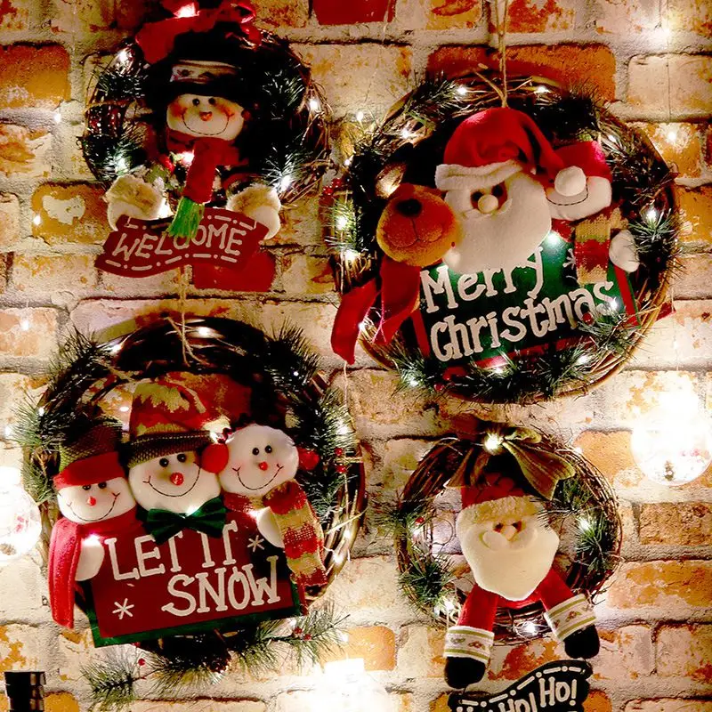 Snowman Christmas Garland Circle Elk Santa Claus Vine Ring Christmas Ornament Garland Door Hanger
Snowman Christmas Garland Circle Elk Santa Claus Vine Ring Christmas Ornament Garland Door Hanger