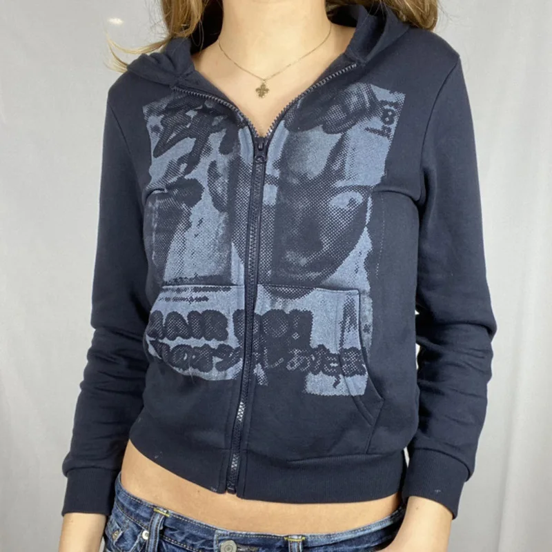 Woman Hoodie 2021 Autumn Y2K Vintage Slim Graphic Sweatshirts Zip Up Jacket Streetwear Gothic Women's Cropped Hoodies
Woman Hoodie 2021 Autumn Y2K Vintage Slim Graphic Sweatshirts Zip Up Jacket Streetwear Gothic Women's Cropped Hoodies