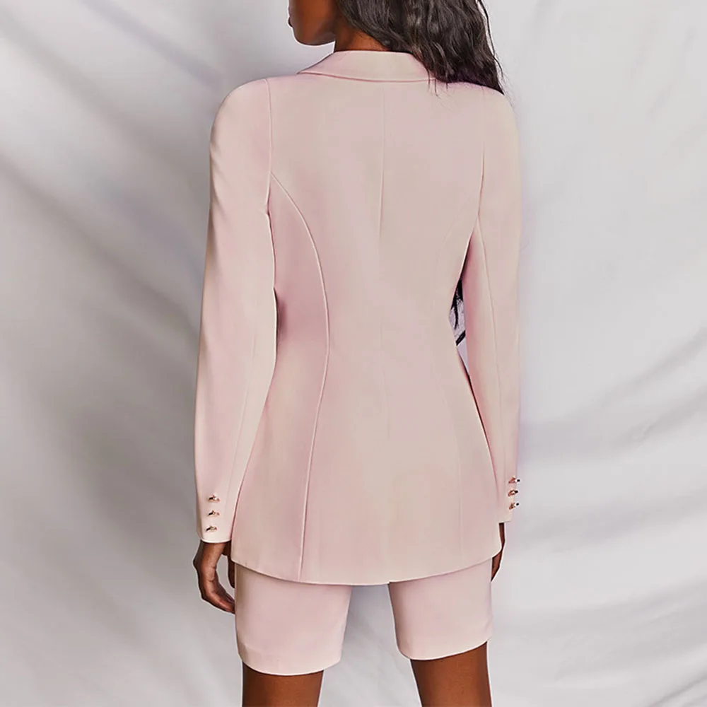 Europe America Autumn 2021 Fashion Solid Color Two-piece Suit Women' Long Sleeve A Buckle Sexy High Waist Suit Shorts
Europe America Autumn 2021 Fashion Solid Color Two-piece Suit Women' Long Sleeve A Buckle Sexy High Waist Suit Shorts
