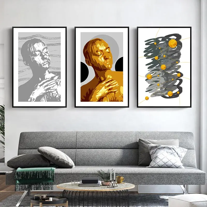 Boy Material Golden Abstract Poster Painting Wall Art Character Canvas Print Nordic Style Modern Living Room Study Decorative
Boy Material Golden Abstract Poster Painting Wall Art Character Canvas Print Nordic Style Modern Living Room Study Decorative