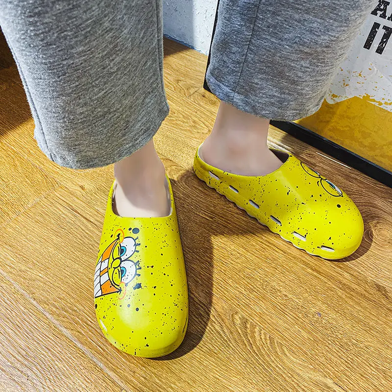 Yellow Cartoon Print Men's Summer Slippers Baotou Platform Couple Casual Slippers Women Outdoor Designer Sandals chausson homme
Yellow Cartoon Print Men's Summer Slippers Baotou Platform Couple Casual Slippers Women Outdoor Designer Sandals chausson homme