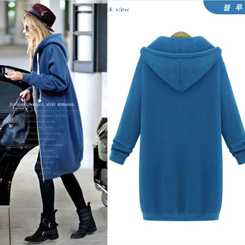 Autumn Winter Thickening Hoodies Leisure Loose Hooded Jackets Zipper Pockets Plus Size Sweatshirt Sports Dresses Outwear Women
Autumn Winter Thickening Hoodies Leisure Loose Hooded Jackets Zipper Pockets Plus Size Sweatshirt Sports Dresses Outwear Women