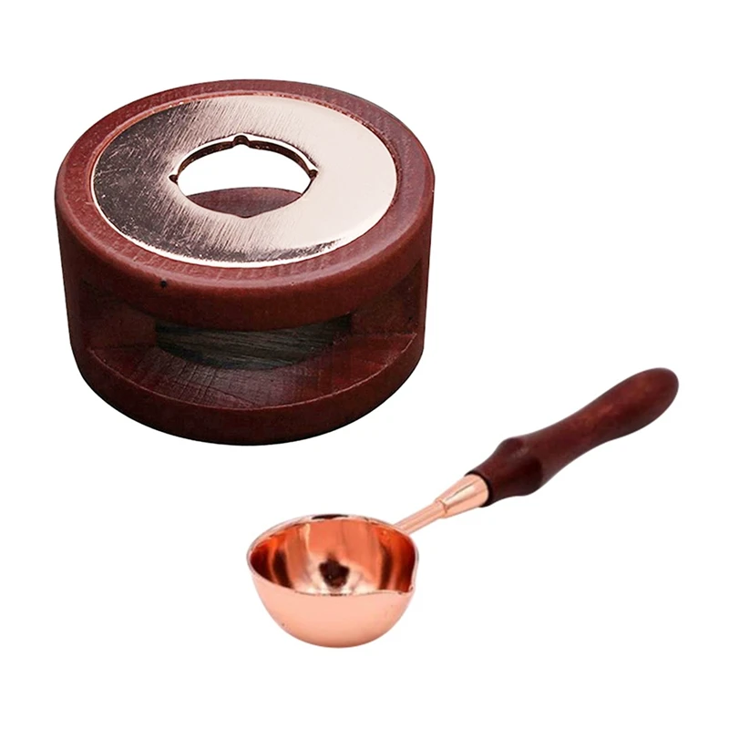 ZWA Literary retro seal heating rod fire paint melting furnace fire paint stove paint spoon new solid wood stove wood spoon