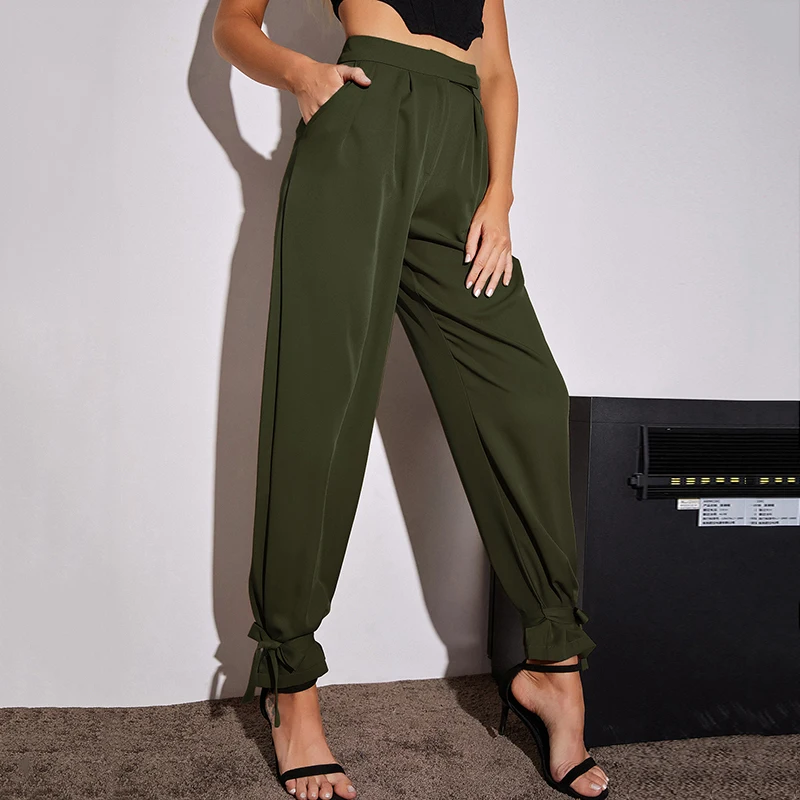 HTZMO Harem Pants Women Loose Leisure Bow Lace Up Trousers Ladies High Waist Zipper Casual Fashion Slacks Streetwear New 2021
HTZMO Harem Pants Women Loose Leisure Bow Lace Up Trousers Ladies High Waist Zipper Casual Fashion Slacks Streetwear New 2021