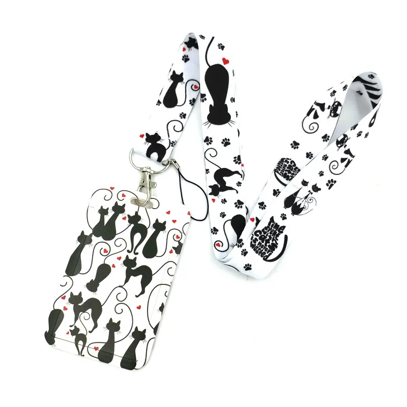 Cute Black Cat Mobile Phone Straps Paws Creative Lanyard Work Name Card Holders Business Work Card ID Badge Lanyard Holder Bags
Cute Black Cat Mobile Phone Straps Paws Creative Lanyard Work Name Card Holders Business Work Card ID Badge Lanyard Holder Bags
