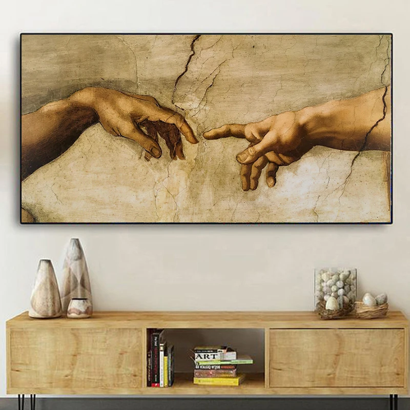 The Creation of Adam By Michelangelo Famous Art Canvas Paintings on The Wall Art Posters and Prints Hand To Hand Pictures Decor
The Creation of Adam By Michelangelo Famous Art Canvas Paintings on The Wall Art Posters and Prints Hand To Hand Pictures Decor
