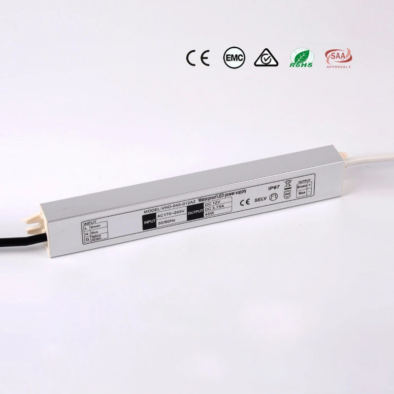AC100-265V to DC12V водонепроницаемый IP65 источник питания Светодиодный драйвер Трансформатор 10W 20W 45W 60W
AC100-265V to DC12V водонепроницаемый IP65 источник питания Светодиодный драйвер Трансформатор 10W 20W 45W 60W