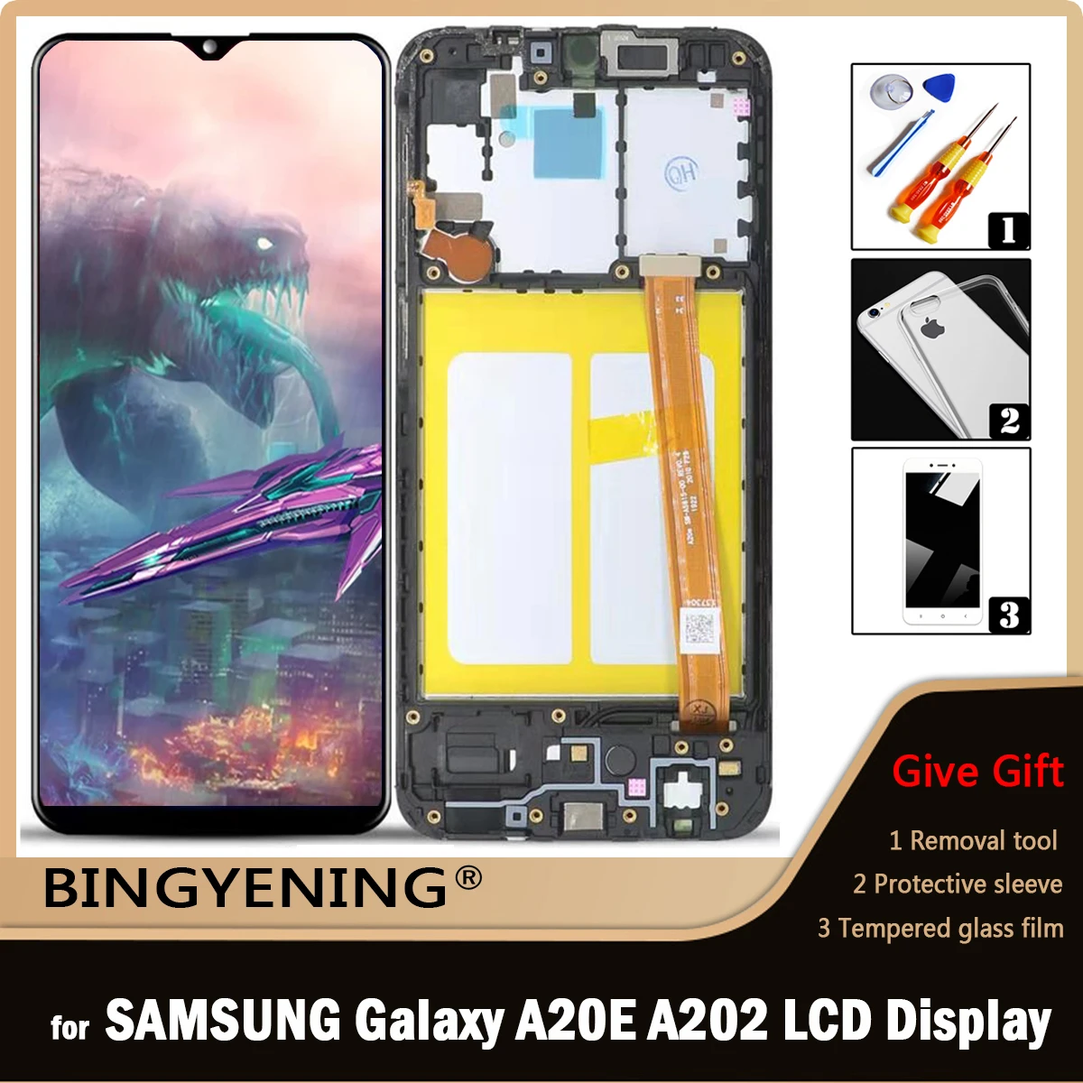 3pcs/5pcs/10pcs For Samsung Galaxy A20E A202 A202F A202DS Full LCD Display Screen Touch Digitizer Assembly with Frame Replace
3pcs/5pcs/10pcs For Samsung Galaxy A20E A202 A202F A202DS Full LCD Display Screen Touch Digitizer Assembly with Frame Replace