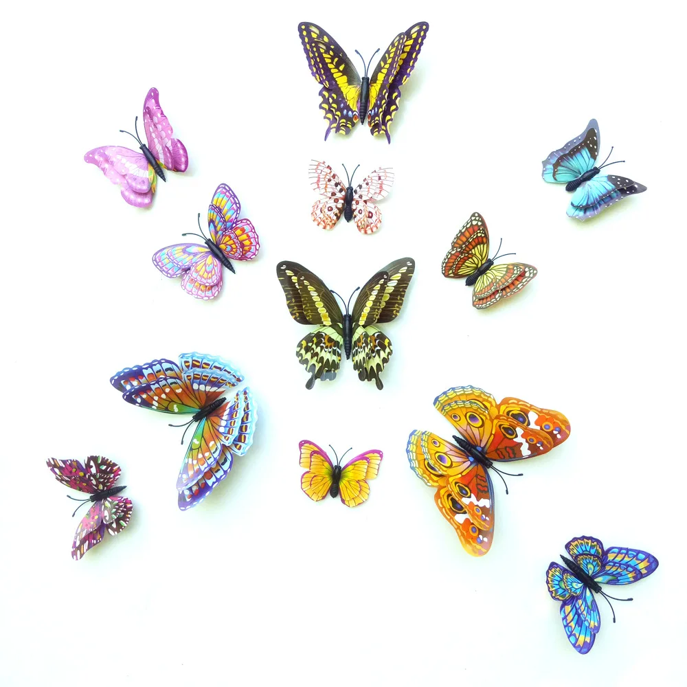 12Pcs PVC 3D Wall Stickers Home Decor DIY Butterfly Luminous Glow In Dark Design Decal Magnetic Magnet Sticking Double Feather
12Pcs PVC 3D Wall Stickers Home Decor DIY Butterfly Luminous Glow In Dark Design Decal Magnetic Magnet Sticking Double Feather