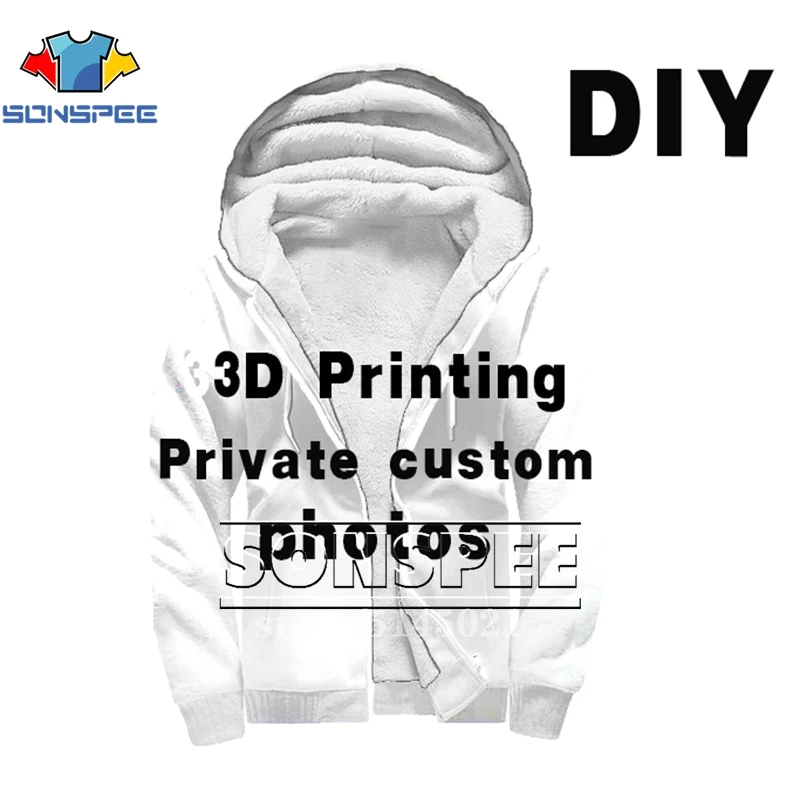 SONSPEE 3D Printing Customize Plus cotton Padded Zipper Hoodie winter Unisex Fashion Zip Hoody Clothing Men Coat Drop Shipping
SONSPEE 3D Printing Customize Plus cotton Padded Zipper Hoodie winter Unisex Fashion Zip Hoody Clothing Men Coat Drop Shipping