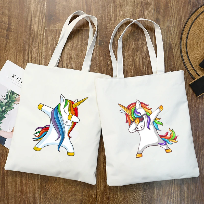Dabbing Unicorn Cartoon Funny Printing Shoulder Canvas Bag ins Large Capacity Tote Bag Ladies Shopping Bags Student Canvas Bag
Dabbing Unicorn Cartoon Funny Printing Shoulder Canvas Bag ins Large Capacity Tote Bag Ladies Shopping Bags Student Canvas Bag