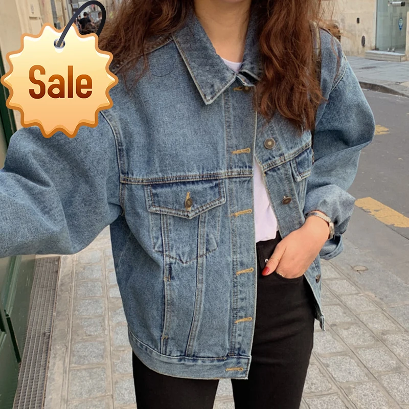2020 Autumn New Ladies Jacket Retro Lapel Single-breasted Loose Multi-pocket Washed Blue Old Denim Short Coat QB783 
2020 Autumn New Ladies Jacket Retro Lapel Single-breasted Loose Multi-pocket Washed Blue Old Denim Short Coat QB783