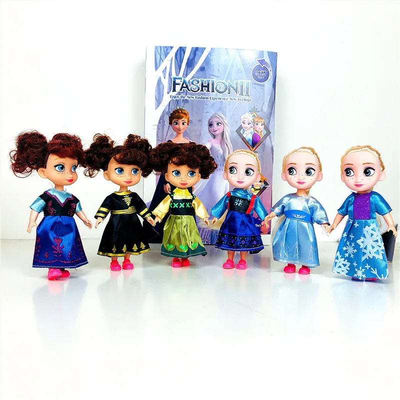 Disney Princess Toys 6pcs/set 16cm Frozen Salon Doll Elsa Anna Action Figures Model Girl'S Toy Fashion Doll With Box
Disney Princess Toys 6pcs/set 16cm Frozen Salon Doll Elsa Anna Action Figures Model Girl'S Toy Fashion Doll With Box