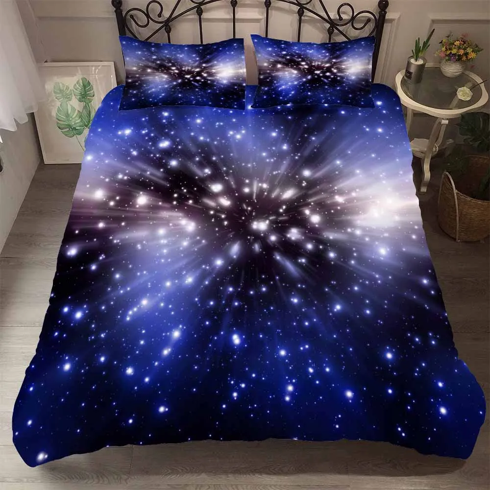 Starry Sky Bedding Set 3D print Wonders of Universe Duvet Cover Luxury Bed Set Stars Moon Soft Bedclothes 3pcs
Starry Sky Bedding Set 3D print Wonders of Universe Duvet Cover Luxury Bed Set Stars Moon Soft Bedclothes 3pcs