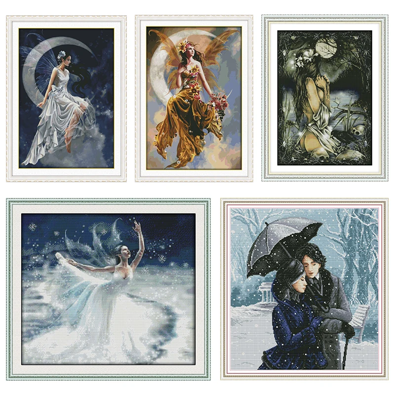Joy Sunday Cross Stitch Kit Stamped The Moon Fairy Embroidery Needlework Thread Gift 11CT 14CT Print Handmade Counted Fabric Set
Joy Sunday Cross Stitch Kit Stamped The Moon Fairy Embroidery Needlework Thread Gift 11CT 14CT Print Handmade Counted Fabric Set