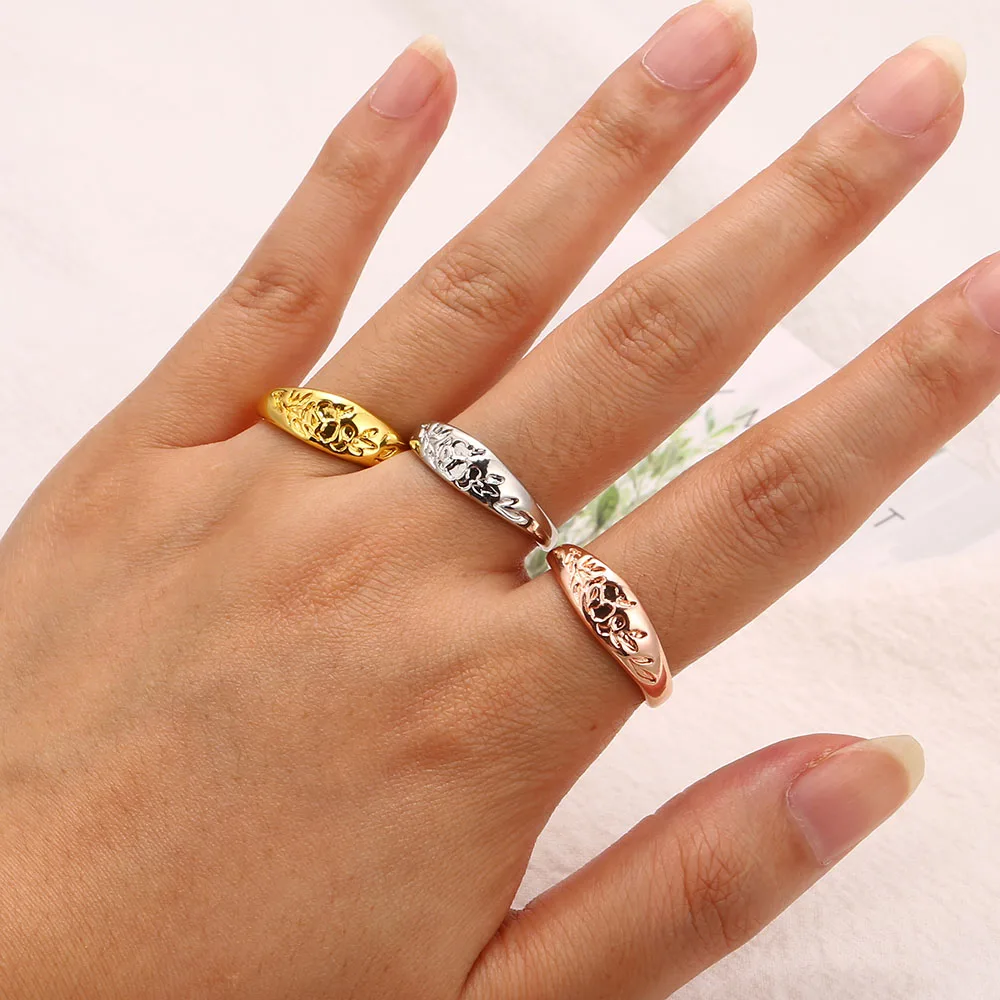 Coconal Trendy Camellia Rings Retro Geometric Flower Plant Round Finger Ring for Women Simple Punk Jewelry Gifts
Coconal Trendy Camellia Rings Retro Geometric Flower Plant Round Finger Ring for Women Simple Punk Jewelry Gifts