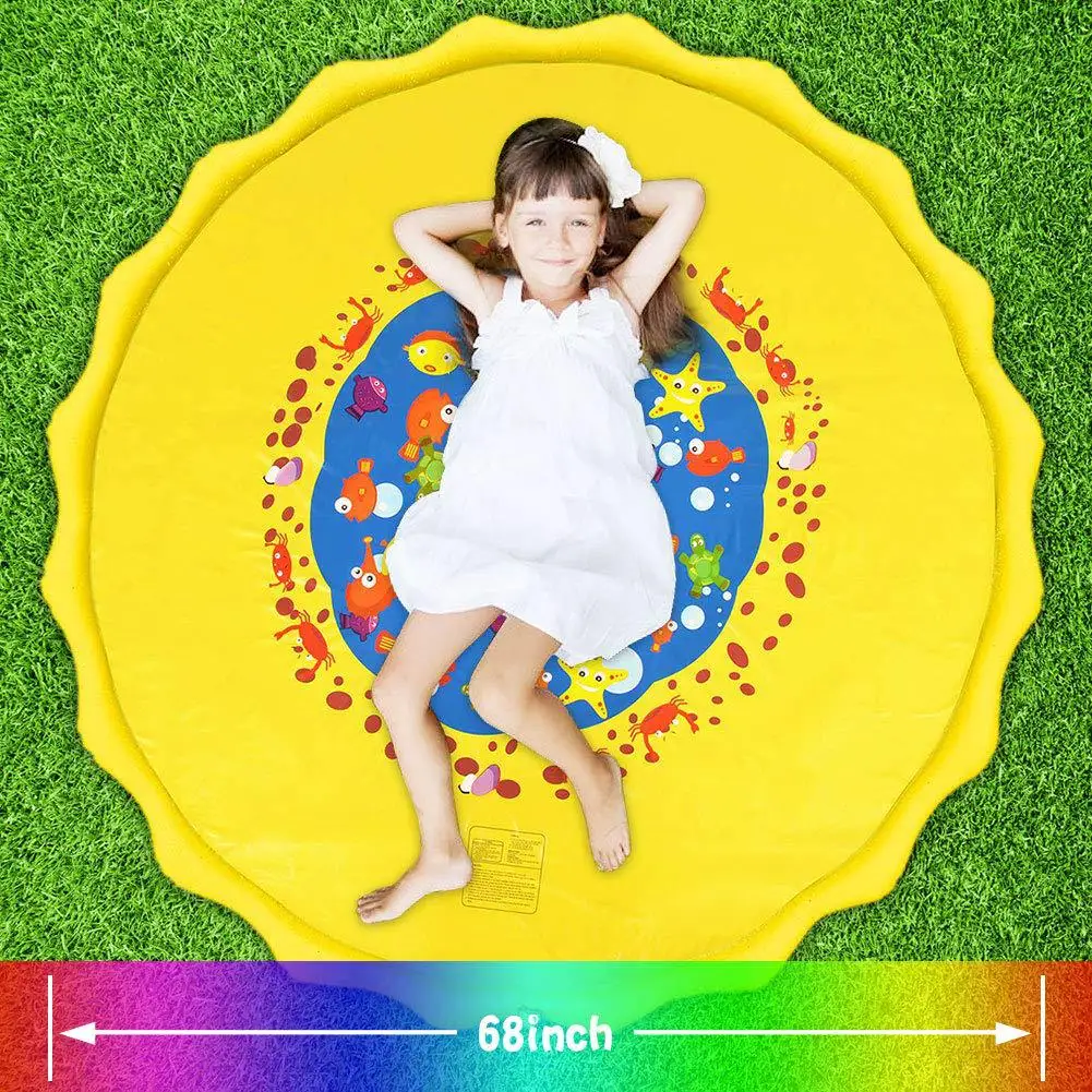 PVC Water Spray Mat Toy Kids Outdoor Games Children Lawn Beach Play Water Toy Mat Summer Children Outdoor Sport Toy Bath Mat
PVC Water Spray Mat Toy Kids Outdoor Games Children Lawn Beach Play Water Toy Mat Summer Children Outdoor Sport Toy Bath Mat