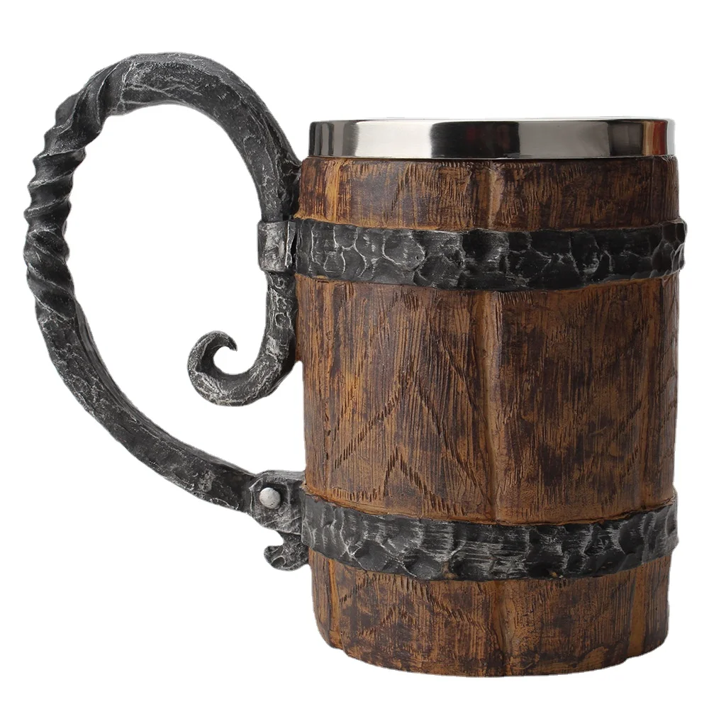 Wooden barrel Stainless Steel Resin 3D Beer Mug Goblet Game Tankard Coffee Cup Wine Glass Mugs 650ml best got Gift
Wooden barrel Stainless Steel Resin 3D Beer Mug Goblet Game Tankard Coffee Cup Wine Glass Mugs 650ml best got Gift