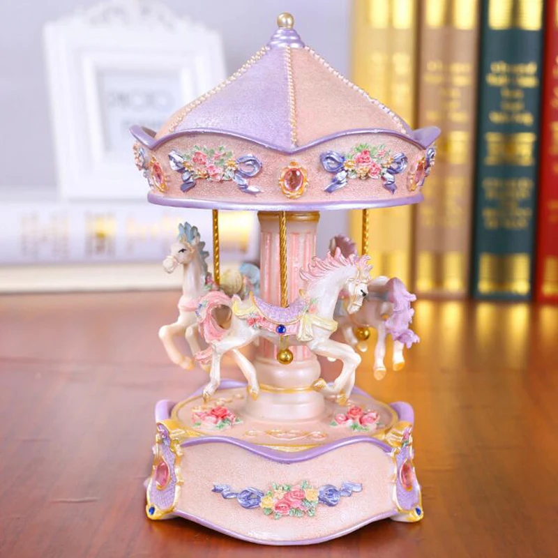 carousel music box colorful lights Musical Box Resin Children's Gift Birthday Home Decoration Love Daughter Bedroom Glowing Box
carousel music box colorful lights Musical Box Resin Children's Gift Birthday Home Decoration Love Daughter Bedroom Glowing Box