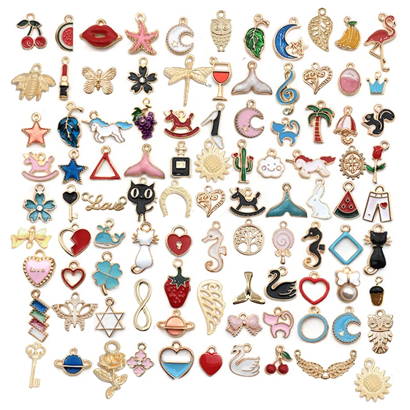 Mixed 20pcs Metal Enamel Unicorn Animal Birds Tree Charms Pendants DIY Handmade Neacklace Bracelet Jewelry Making Accessaries
Mixed 20pcs Metal Enamel Unicorn Animal Birds Tree Charms Pendants DIY Handmade Neacklace Bracelet Jewelry Making Accessaries