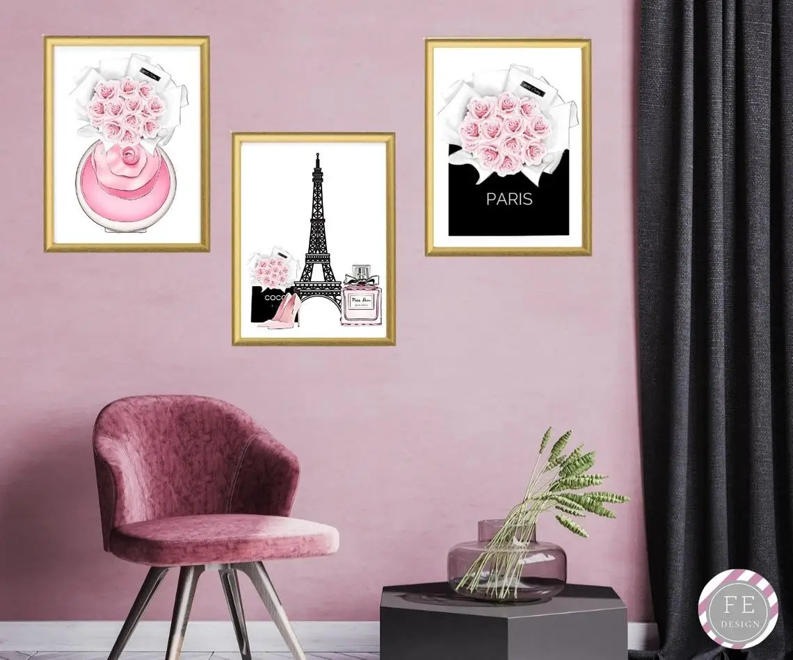 Pink Perfume Rose Canvas Painting Shopping Bag Poster and Print Eiffel Tower Wall Art Picture for Living Room Home Decoration
Pink Perfume Rose Canvas Painting Shopping Bag Poster and Print Eiffel Tower Wall Art Picture for Living Room Home Decoration