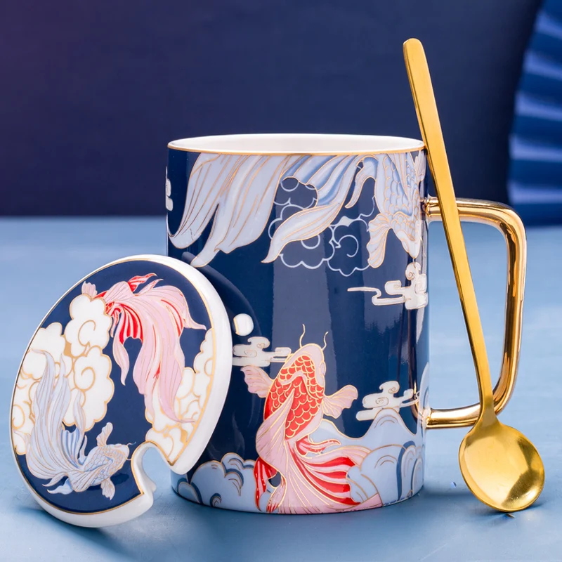 Creative Chinese Style Ceramic Mugs With Spoon Lid Retro Coffee Cups Milk Water Drinking Tazas Tea Party Home Drinkware
Creative Chinese Style Ceramic Mugs With Spoon Lid Retro Coffee Cups Milk Water Drinking Tazas Tea Party Home Drinkware