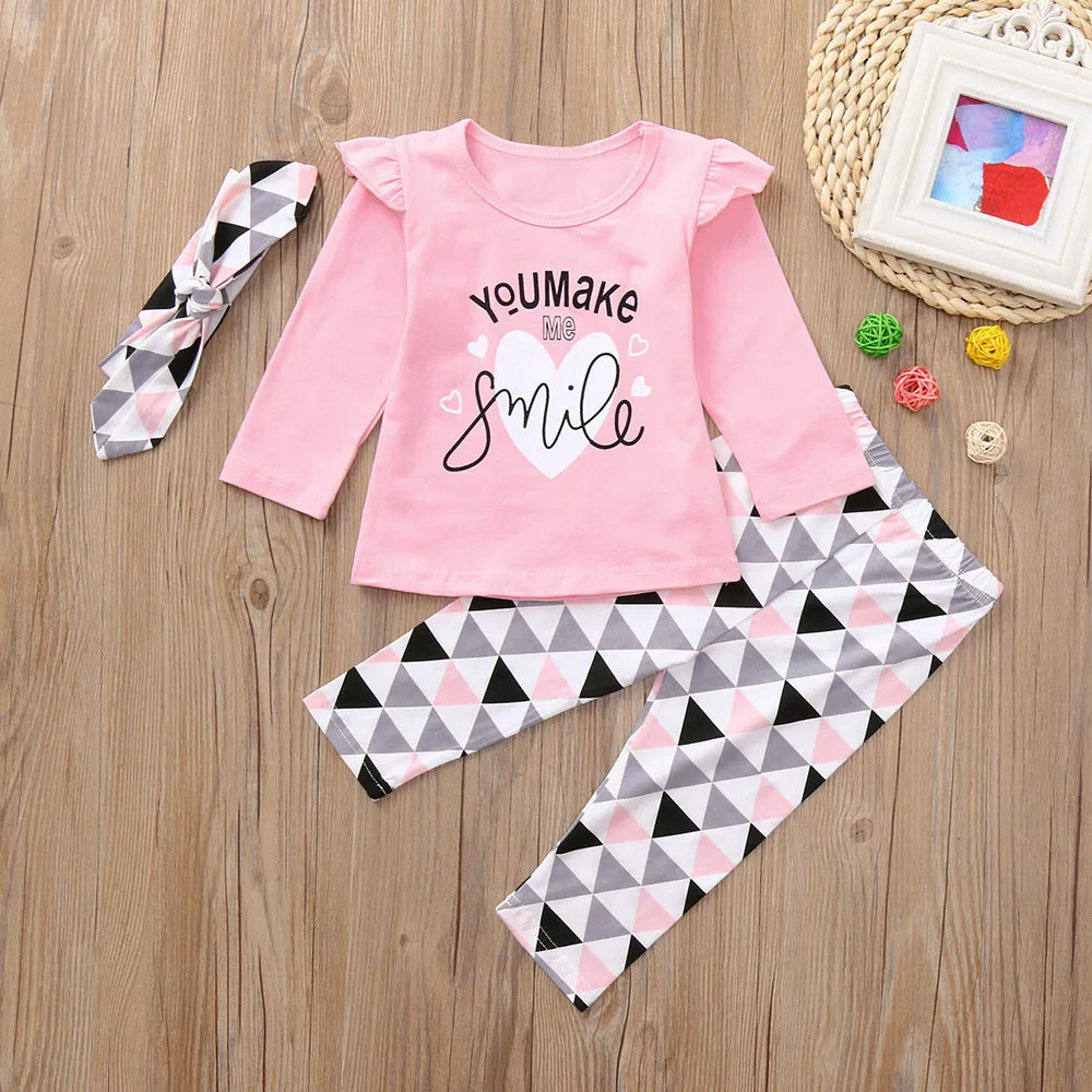 Newborn Baby Clothes Set Toddler Infant Baby Girls Letter Print Tops Geometric Pants Outfits Set Clothing комплек одежд
Newborn Baby Clothes Set Toddler Infant Baby Girls Letter Print Tops Geometric Pants Outfits Set Clothing комплек одежд
