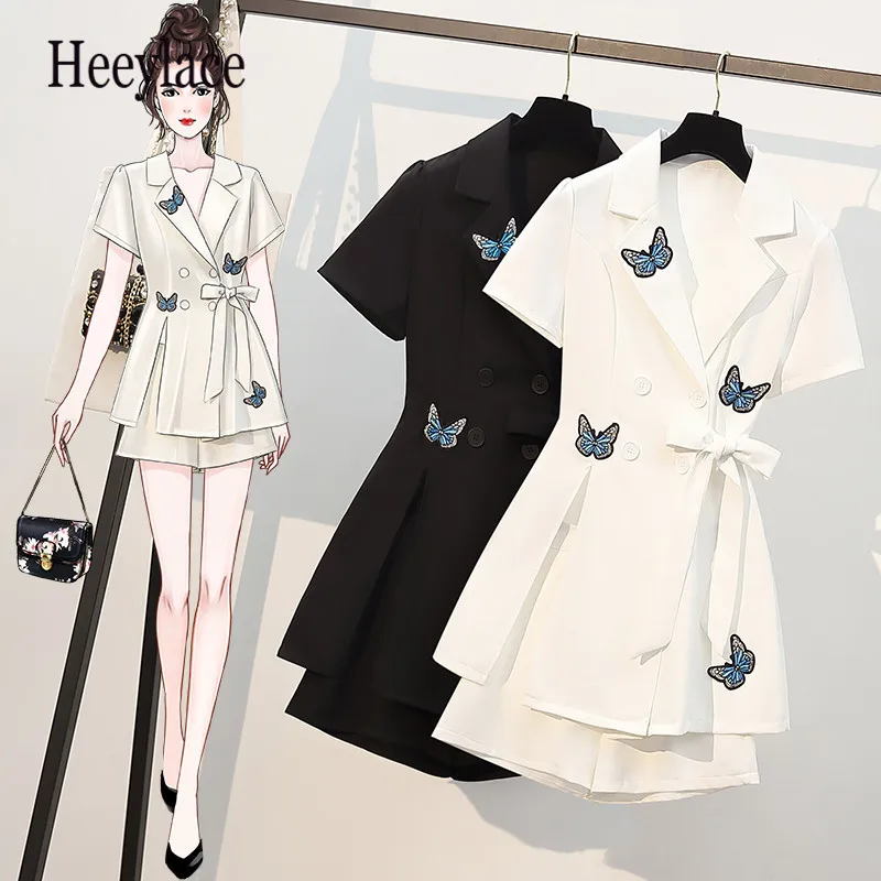 Office Ladies Elegant Two Piece Set For Women Notched High Waist Double Breasted Coat And Shorts Sets Korean Women Set
Office Ladies Elegant Two Piece Set For Women Notched High Waist Double Breasted Coat And Shorts Sets Korean Women Set