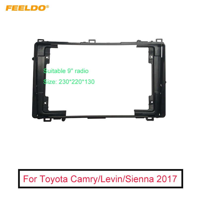 Рамка для автомобильной аудиосистемы FEELDO, адаптер для Toyota Camry/Levin/Sienna, 9 дюймов, большой экран, 2DIN, комплект для монтажа панели
Рамка для автомобильной аудиосистемы FEELDO, адаптер для Toyota Camry/Levin/Sienna, 9 дюймов, большой экран, 2DIN, комплект для монтажа панели