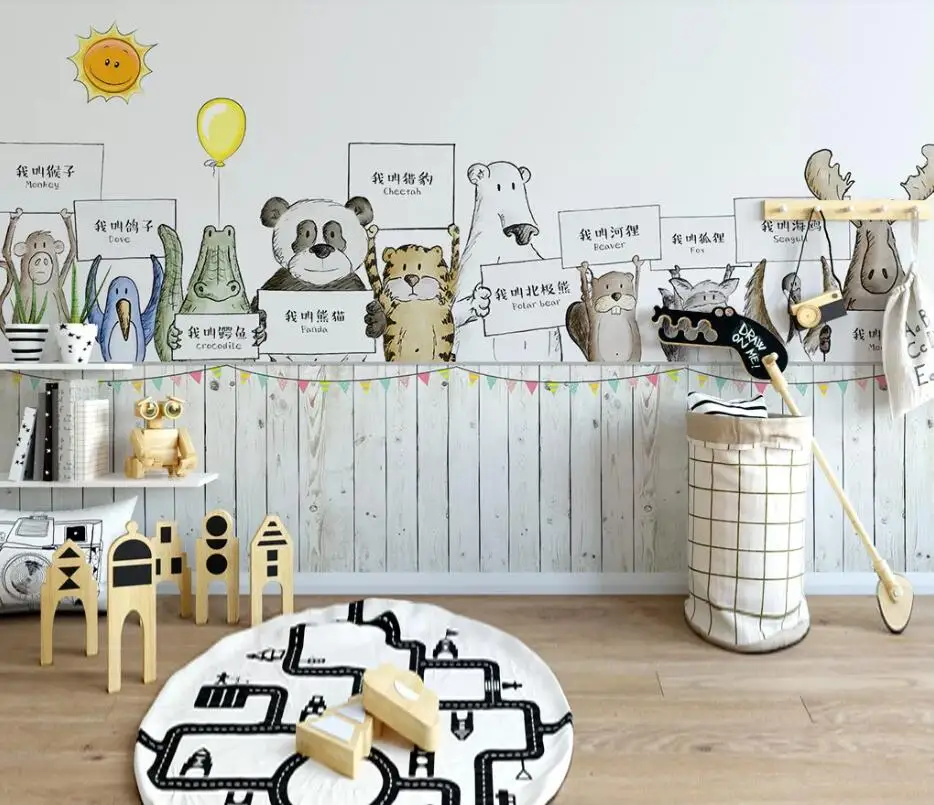 Beibehang Custom wallpaper mural Nordic minimalist cartoon animal children's house wall photo home decoration 3d wallpaper photo
Beibehang Custom wallpaper mural Nordic minimalist cartoon animal children's house wall photo home decoration 3d wallpaper photo