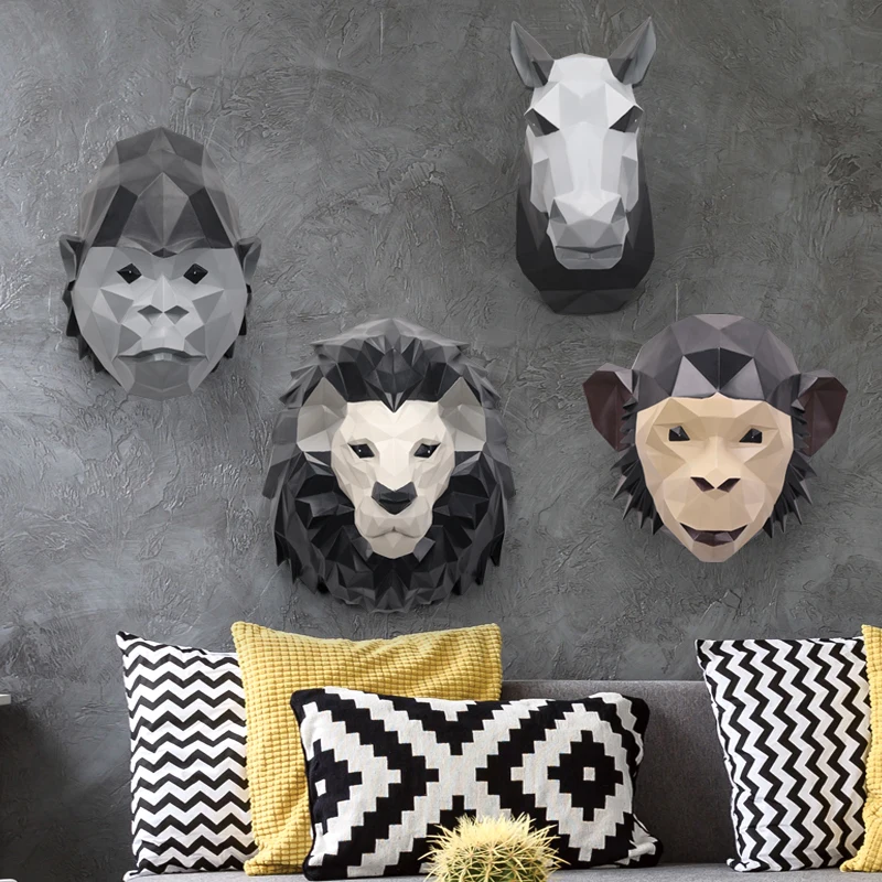 Clear outline model room light luxury wall decoration animal wall hanging modern simple living room lion head wall decoration po
Clear outline model room light luxury wall decoration animal wall hanging modern simple living room lion head wall decoration po
