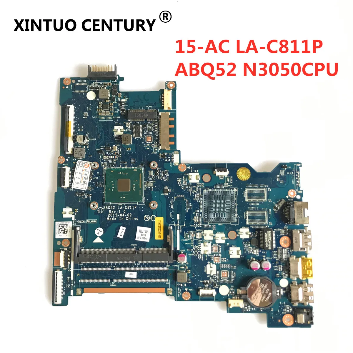 LA-C811P 815248-001 815248-501 817846-601 815248-601 подходит для HP 250 G4 15-AC материнская плата для ноутбука N3050 тестирование работы
LA-C811P 815248-001 815248-501 817846-601 815248-601 подходит для HP 250 G4 15-AC материнская плата для ноутбука N3050 тестирование работы