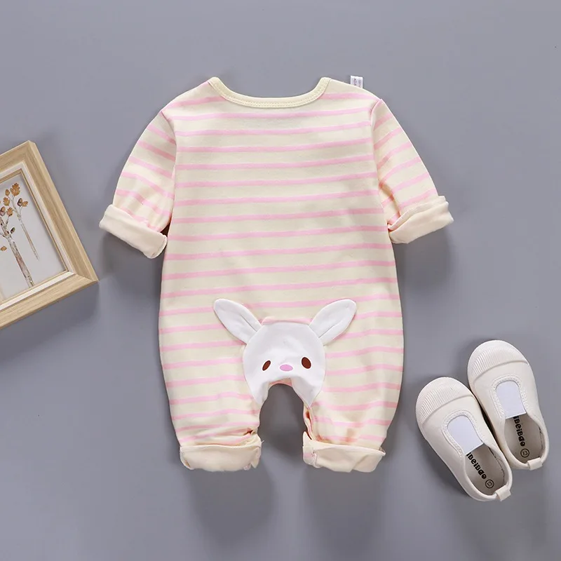 ZWF244 Baby Boys Girls Rompers Spring Summer Long Sleeve Cute Striped Cartoon Print Jumpsuit Toddler Playsuit Infant Clothing
ZWF244 Baby Boys Girls Rompers Spring Summer Long Sleeve Cute Striped Cartoon Print Jumpsuit Toddler Playsuit Infant Clothing