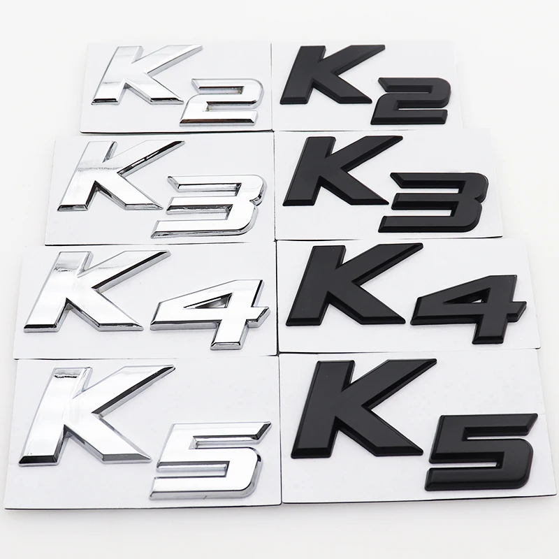 1 шт. 3D металлический K2 K3 K4 K5 Автомобильный логотип значок наклейка КРЫЛО боковой
