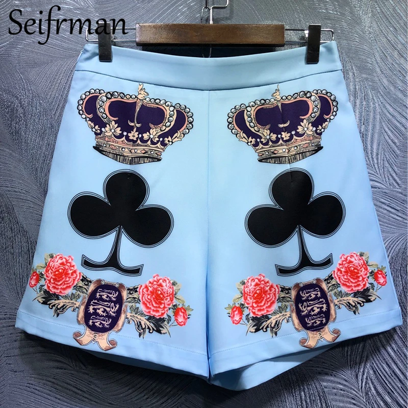 Seifrmann Women Summer Fashion RunwayShorts Set Short Sleeve Beading Loose Tees + High Waist Print Shorts 2 TwoPiecesSuits
Seifrmann Women Summer Fashion RunwayShorts Set Short Sleeve Beading Loose Tees + High Waist Print Shorts 2 TwoPiecesSuits