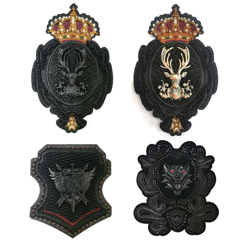 embroidery metal patch embroideried deer tiger sword patches appliques clothes jacket badges for clothing FF-3106
embroidery metal patch embroideried deer tiger sword patches appliques clothes jacket badges for clothing FF-3106