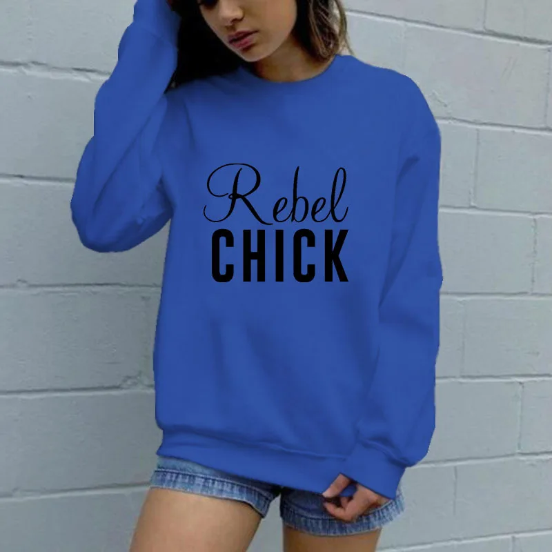 Women Hoodie Rebel Chick Letter Printed Hoodies Women Fleece Long Sleeve O Neck Loose Sweatshirt Girls Pullovers Winter
Women Hoodie Rebel Chick Letter Printed Hoodies Women Fleece Long Sleeve O Neck Loose Sweatshirt Girls Pullovers Winter