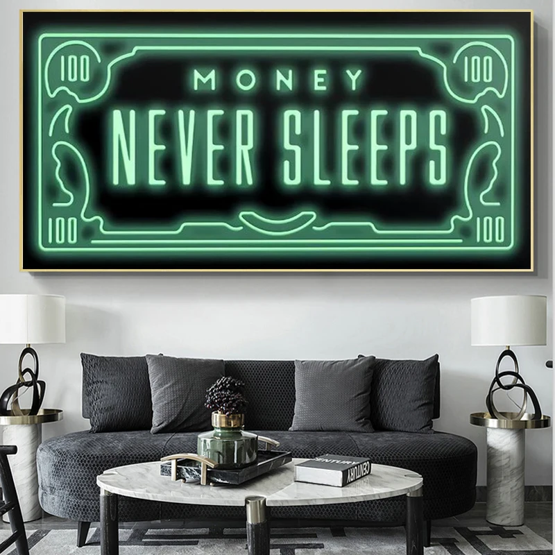 Money Never Sleeps Canvas Art Posters and Prints Inspiring Phrases Canvas Paintings on The Wall Art Pictures Home Decor Cuadros
Money Never Sleeps Canvas Art Posters and Prints Inspiring Phrases Canvas Paintings on The Wall Art Pictures Home Decor Cuadros