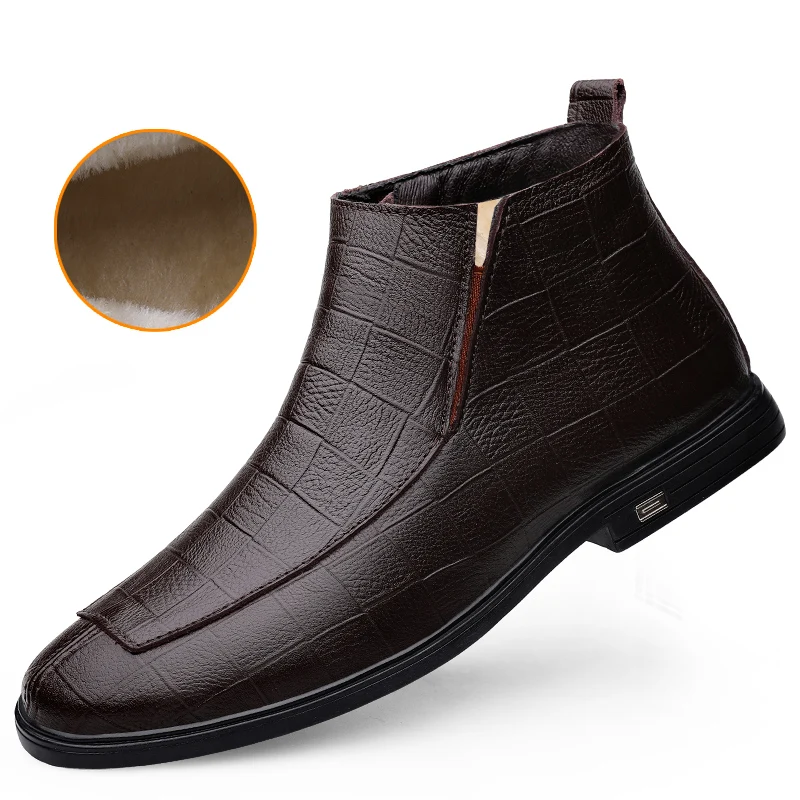 Men New Fashion First Layer Cowhide Casual Boots Male Genuine Leather Mid-high Ankle Boot Autumn Without Plush Winter With Plush
Men New Fashion First Layer Cowhide Casual Boots Male Genuine Leather Mid-high Ankle Boot Autumn Without Plush Winter With Plush