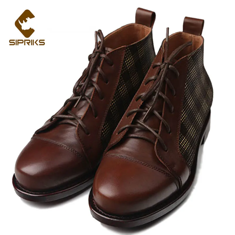 Sipriks Genuine Leather Brown Ankle Boots Men's Retro Goodyear Welted Shoes Boy Cowboy Boot Gentleman Footwear Casual Leisure 47
Sipriks Genuine Leather Brown Ankle Boots Men's Retro Goodyear Welted Shoes Boy Cowboy Boot Gentleman Footwear Casual Leisure 47