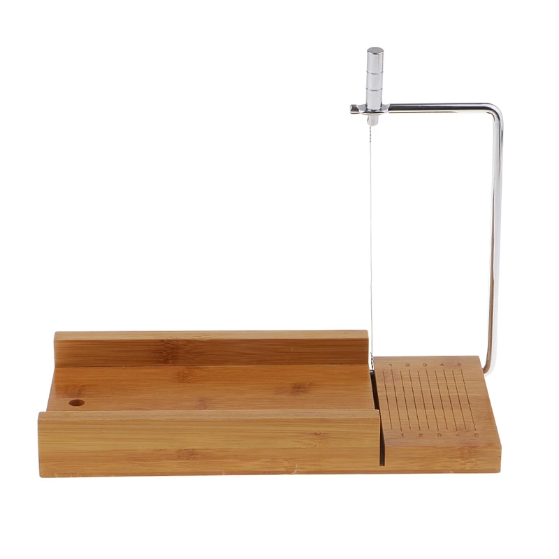 Wooden Box, Silicone Soap Loaf Mold and Soap Cutter Wire Slicer, for DIY Soap/Cake/Chocolate Making Tools