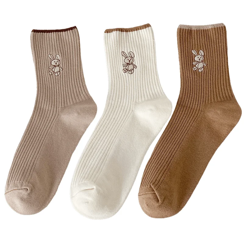 3 Pairs/Lot Socks Women New Fashion 80% Cotton Breathable Crew Socks Japanese Style Cute Rabbit Embroidery Casual Women Socks
3 Pairs/Lot Socks Women New Fashion 80% Cotton Breathable Crew Socks Japanese Style Cute Rabbit Embroidery Casual Women Socks